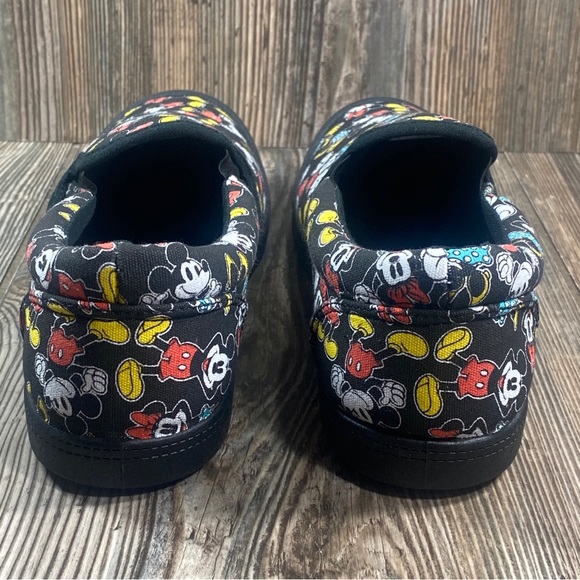Disney Mickey and Minnie Mouse Women's Size 7 Black Canvas Slip On Sneakers - Picture 12 of 13